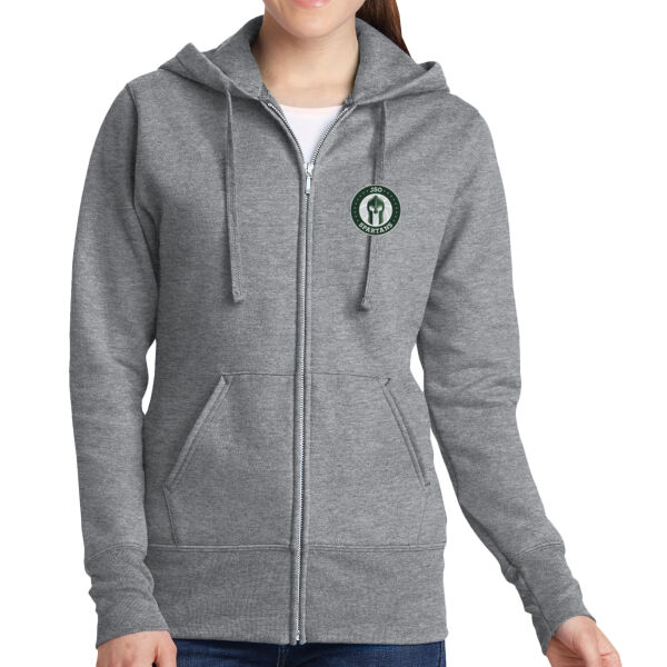 JSO Salinas Spartans Ladies Core Fleece Full Zip Hooded Sweatshirt Thumbnail